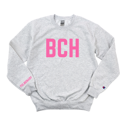 PINK BCH PULMONARY CHAMPION CREWNECK