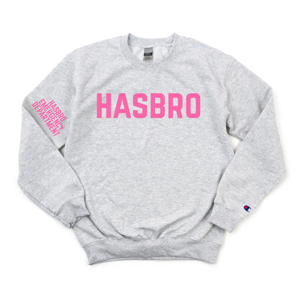 PINK HASBRO EMERGENCY DEPARTMENT CHAMPION CREWNECK