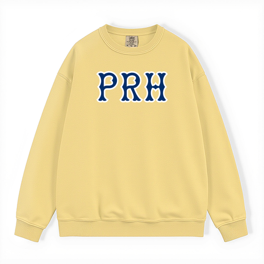 PRH NAVY SOX LETTERS CREWNECK