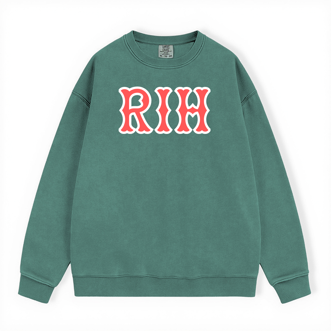 RIH SOX LETTERS CREWNECK