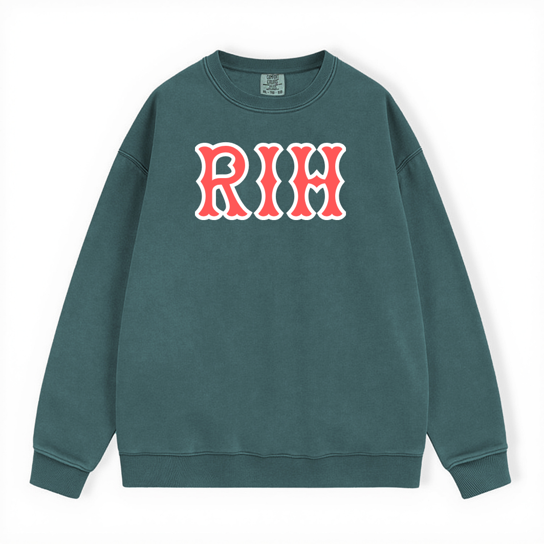 RIH SOX LETTERS CREWNECK