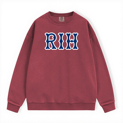 RIH NAVY SOX LETTERS CREWNECK