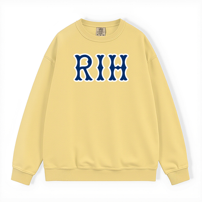 RIH NAVY SOX LETTERS CREWNECK