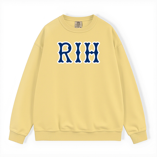 RIH NAVY SOX LETTERS CREWNECK