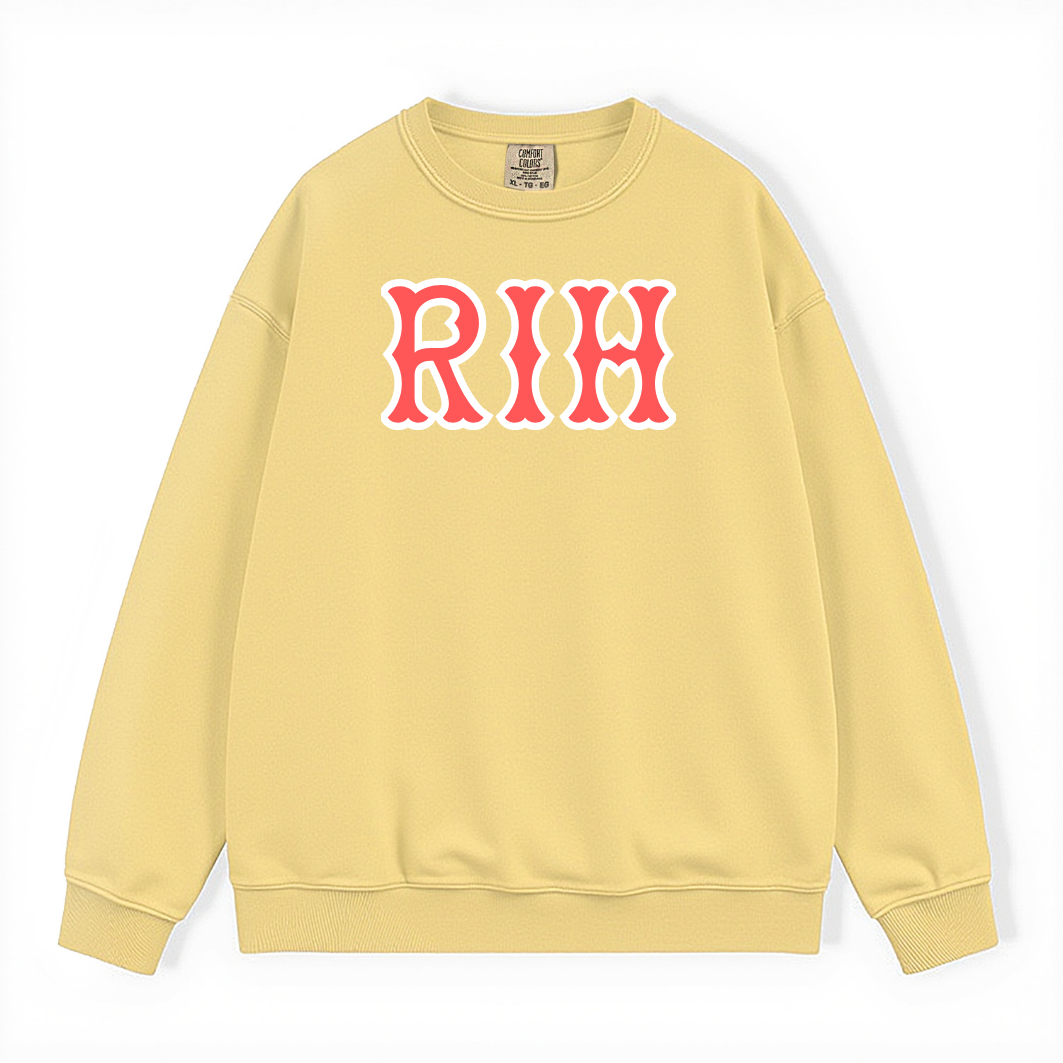 RIH SOX LETTERS CREWNECK