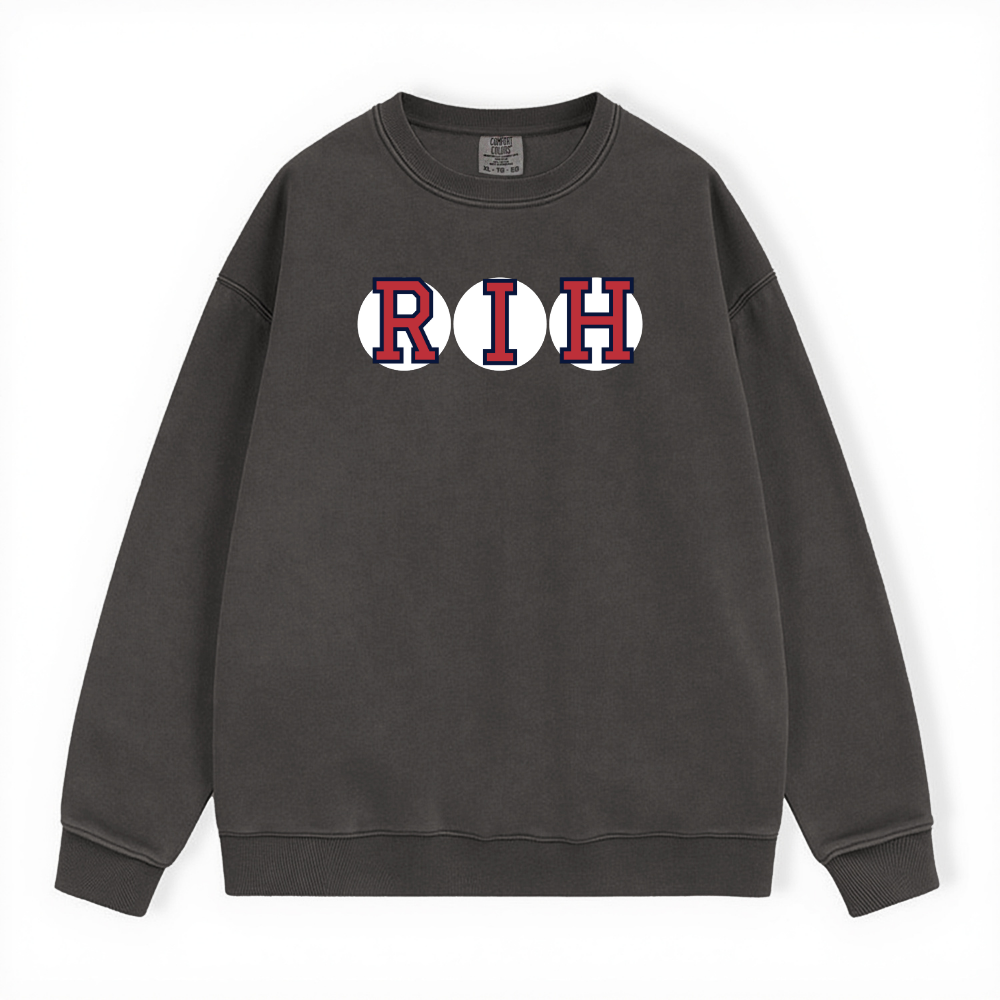 RIH RETIRED SOX LETTERS CREWNECK