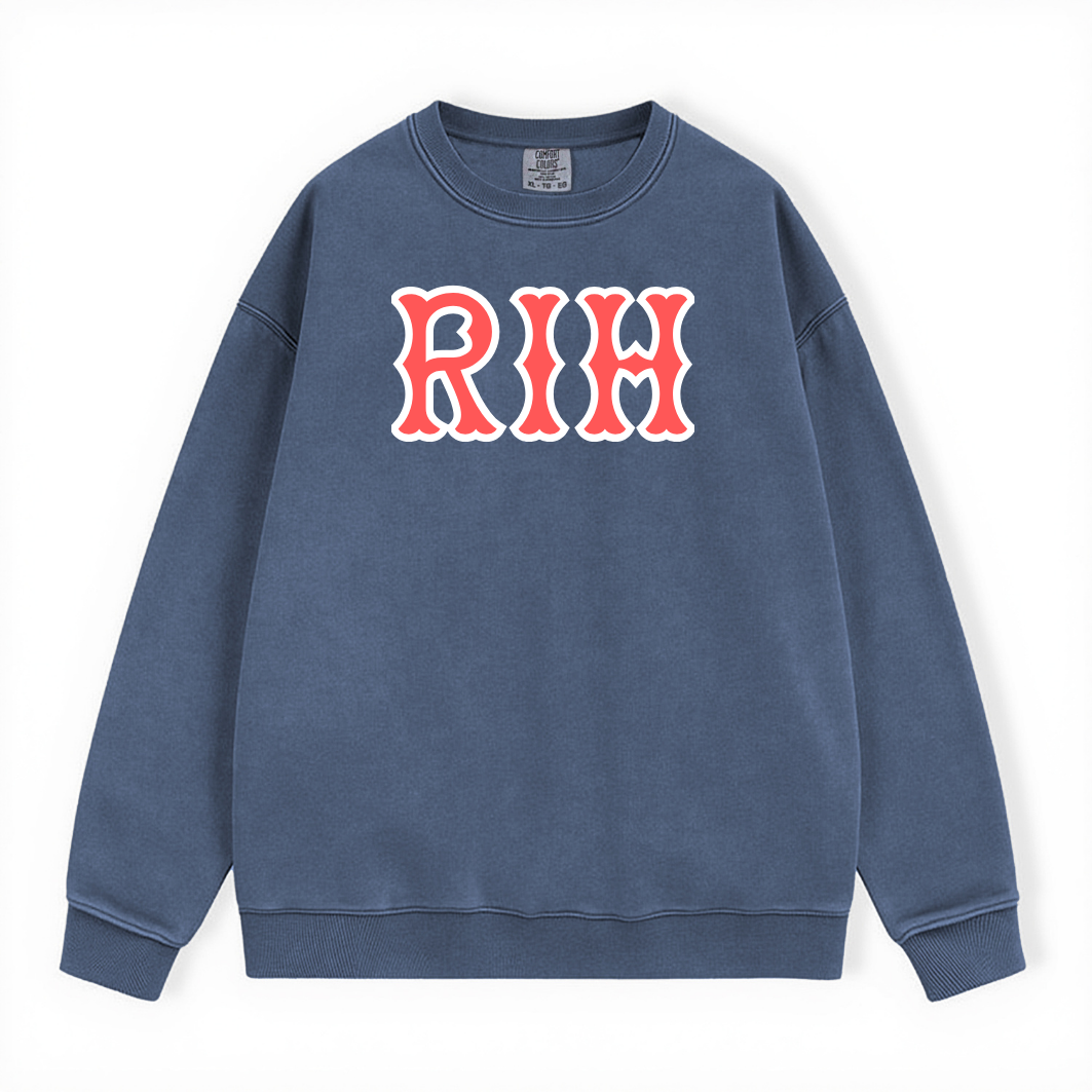 RIH SOX LETTERS CREWNECK