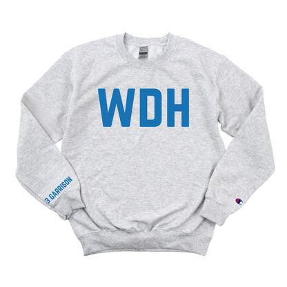 ROYAL BLUE WDH 3 GARRISON  CHAMPION CREWNECK