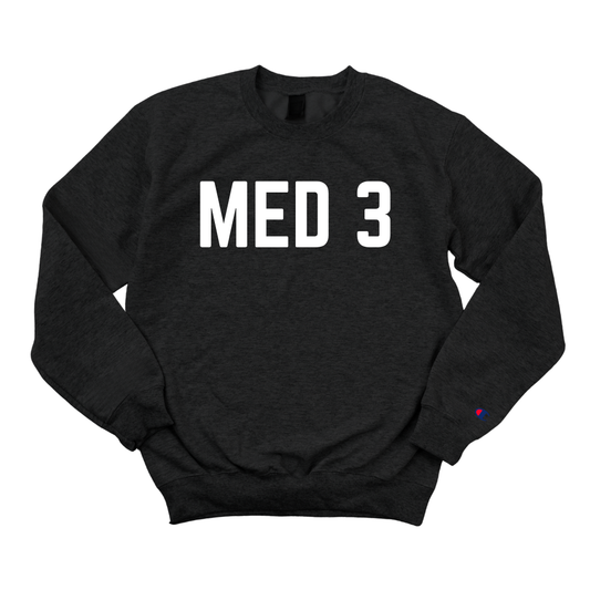 MED 3 MWH BLACK CHAMPION CREWNECK