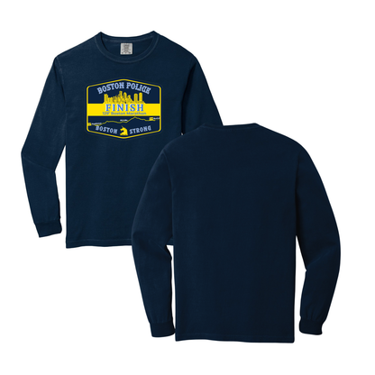 BPD FRONT ONLY BOSTON STRONG COMFORT COLORS LONG SLEEVE