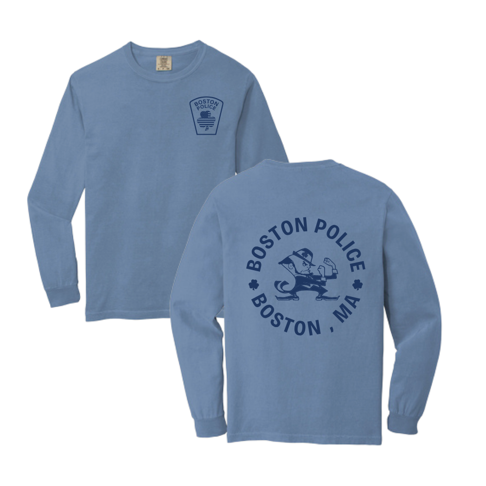 BLUE FIGHTING IRISH LONG SLEEVE - CLEARANCE
