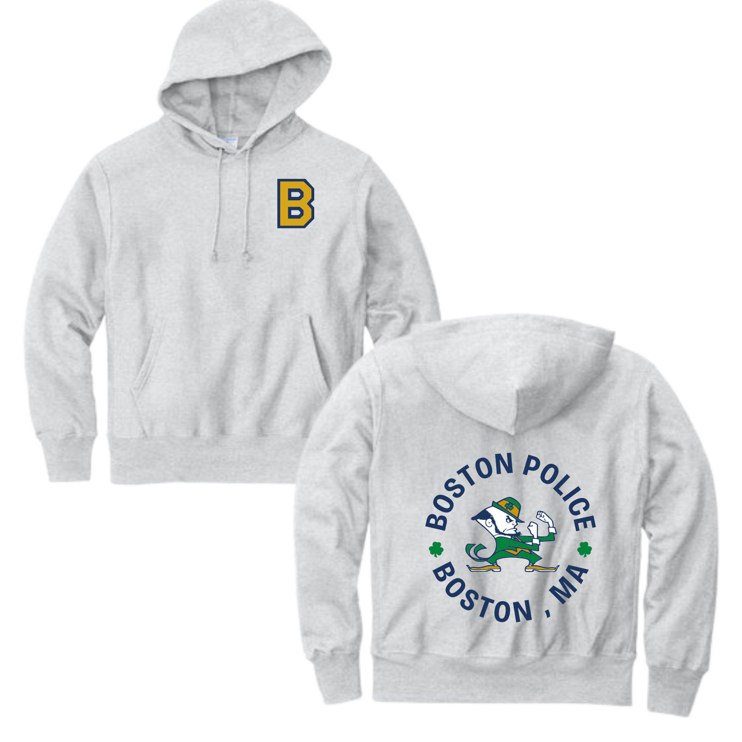 LIGHT GREY B FRONT BPD HOODIE