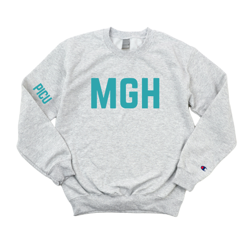 TEAL MGH PICU CHAMPION CREWNECK