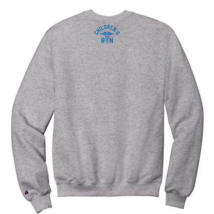 ROYAL BLUE BCH RN - MSICU CHAMPION CREWNECK - DARK GRAY