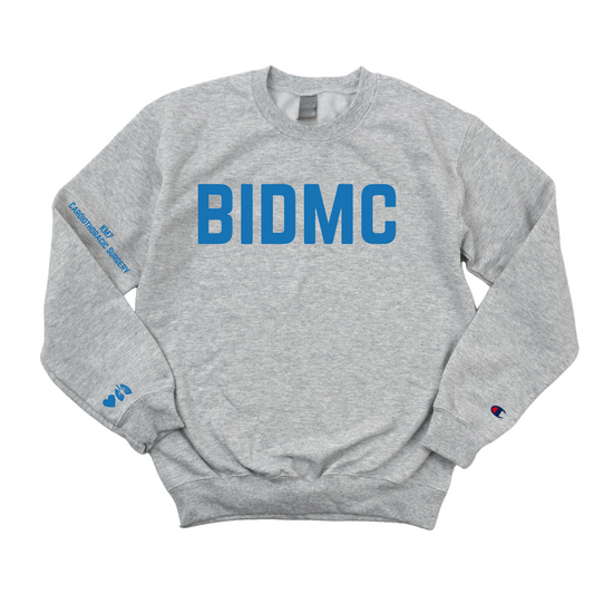 ROYAL BLUE BIDMC KM7 CARDIOTHORACIC SURGERY CHAMPION CREWNECK - DARK GRAY