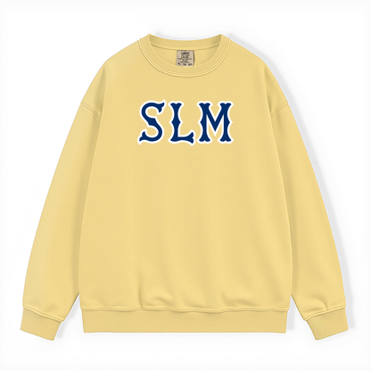 SLM NAVY SOX LETTERS CREWNECK