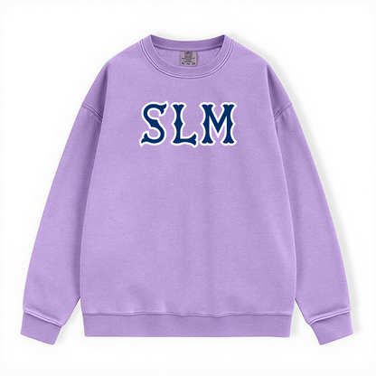 SLM NAVY SOX LETTERS CREWNECK