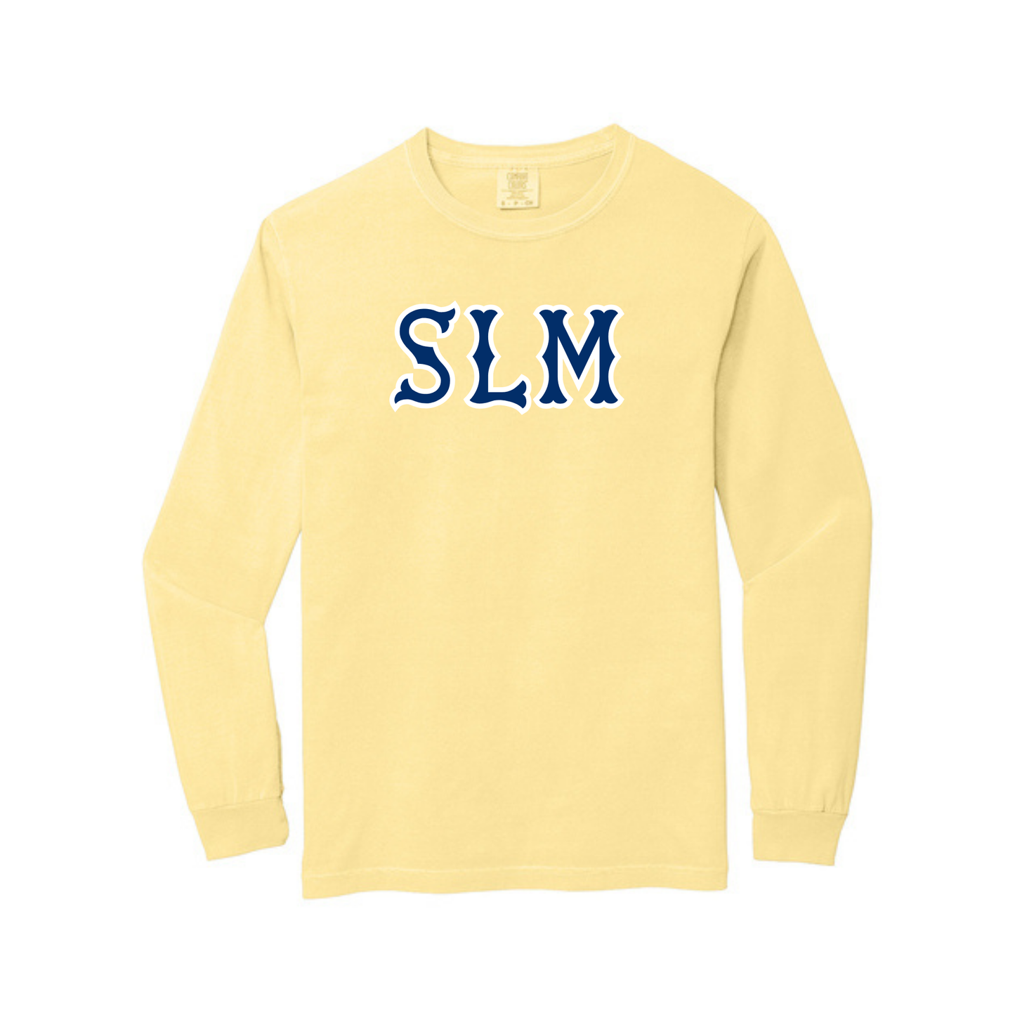 SLM NAVY SOX LETTERS LONG SLEEVE