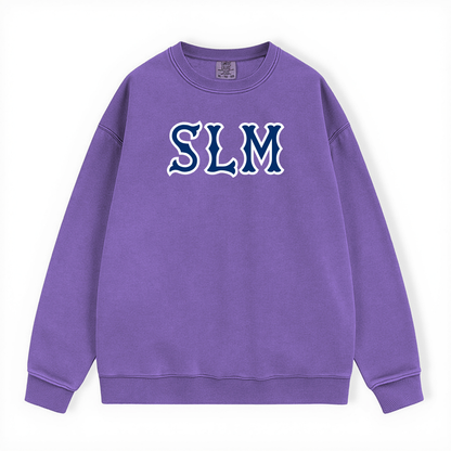 SLM NAVY SOX LETTERS CREWNECK