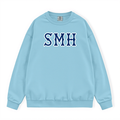 SMH NAVY SOX LETTERS CREWNECK