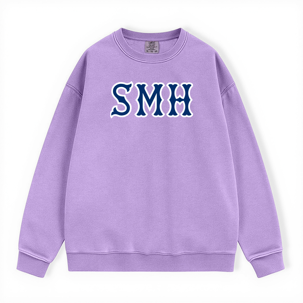 SMH NAVY SOX LETTERS CREWNECK