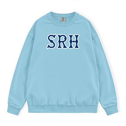 SRH NAVY SOX LETTERS CREWNECK