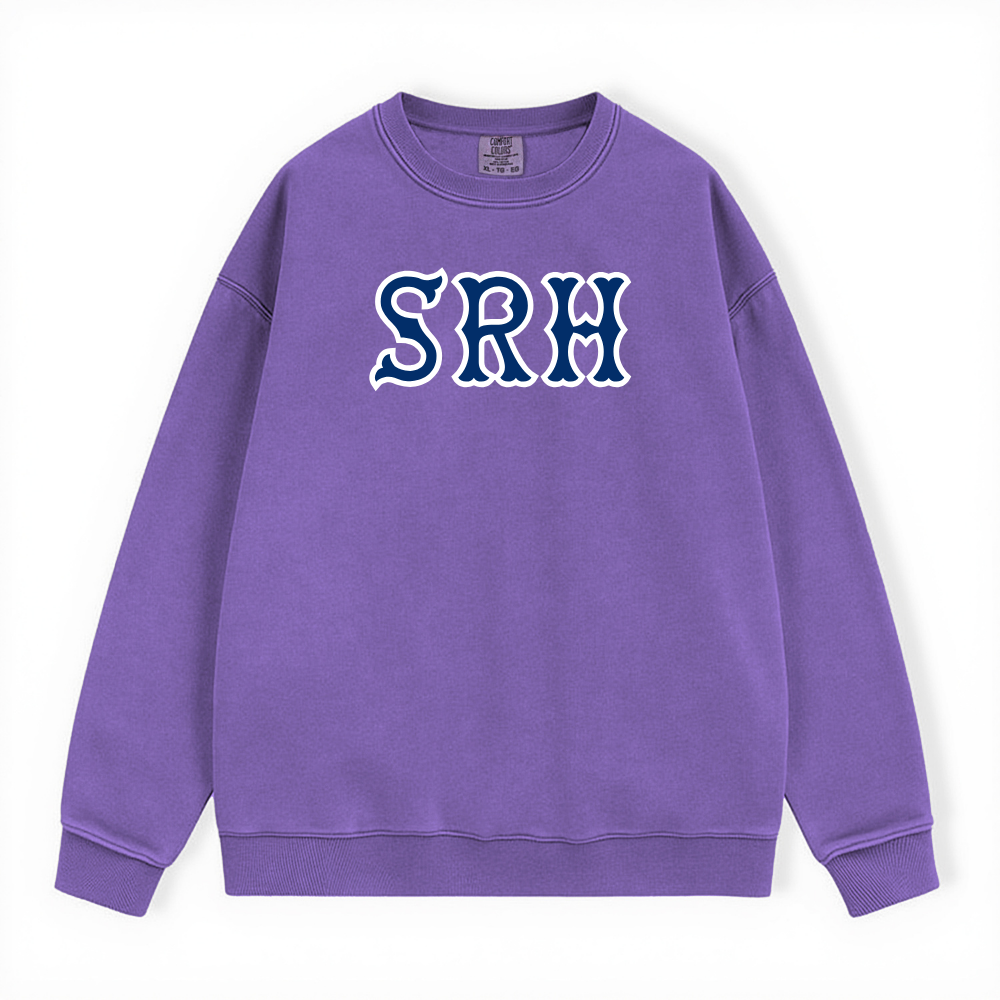 SRH NAVY SOX LETTERS CREWNECK