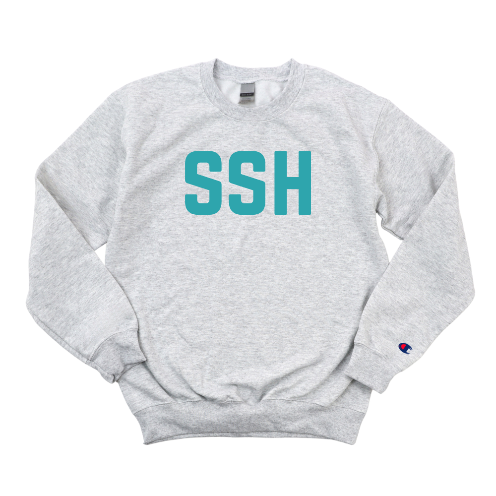 TEAL SSH RN  CHAMPION CREWNECK CLEARANCE