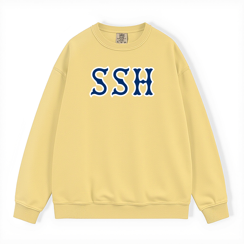 SSH NAVY SOX LETTERS CREWNECK