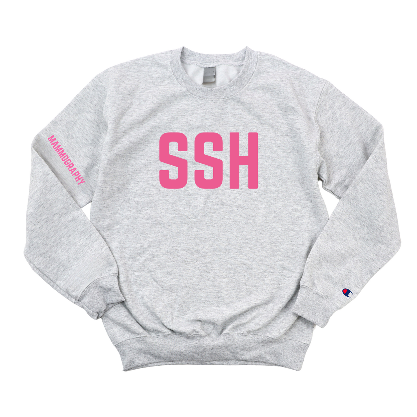PINK SSH MAMMOGRAPHY CHAMPION CREWNECK