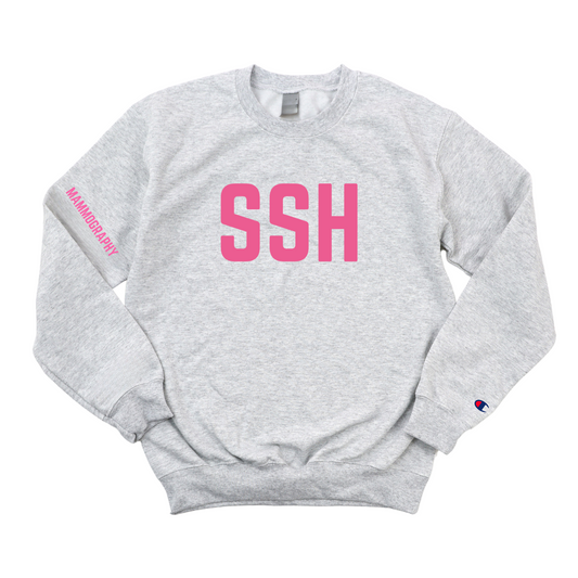 PINK SSH MAMMOGRAPHY CHAMPION CREWNECK