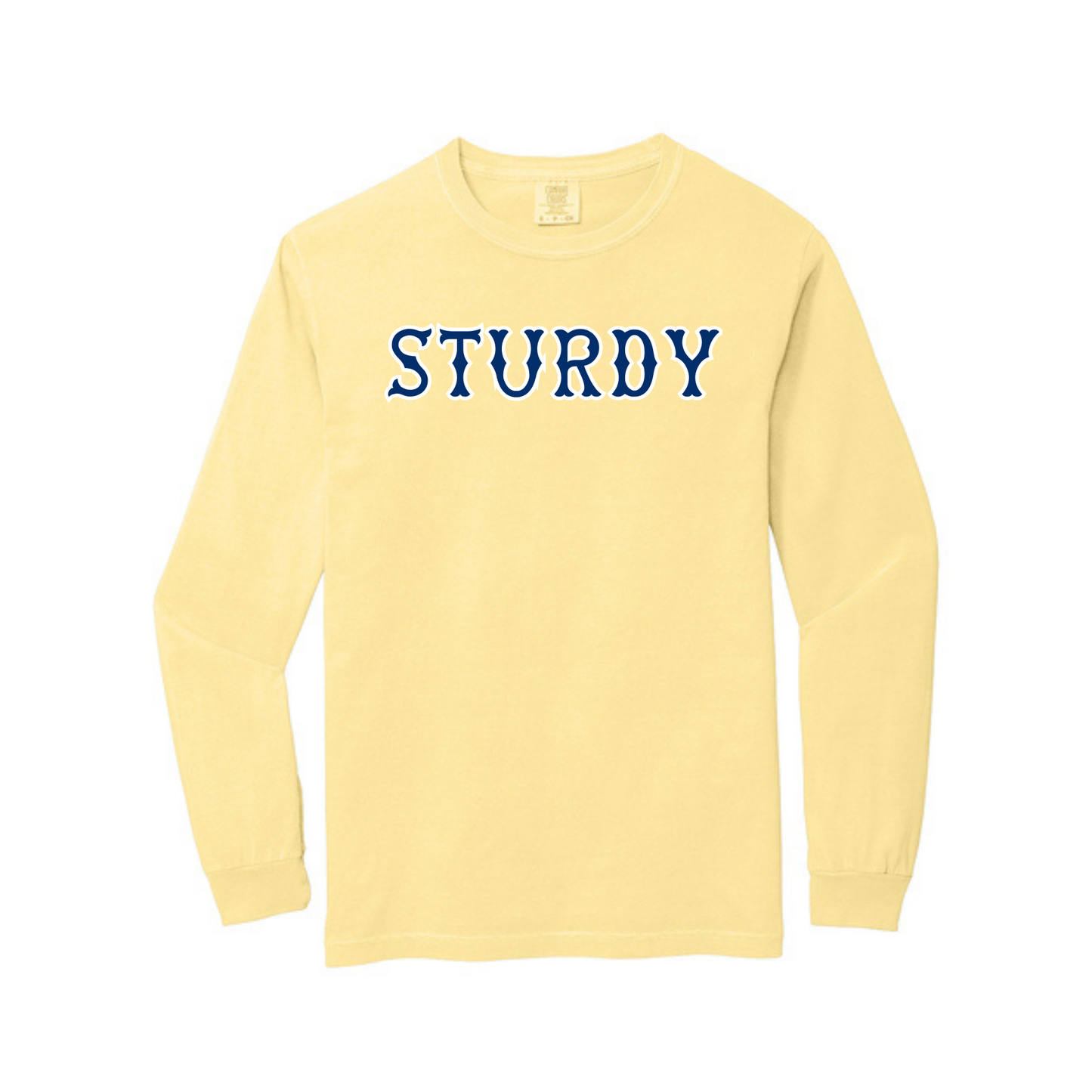 STURDY NAVY SOX LETTERS LONG SLEEVE