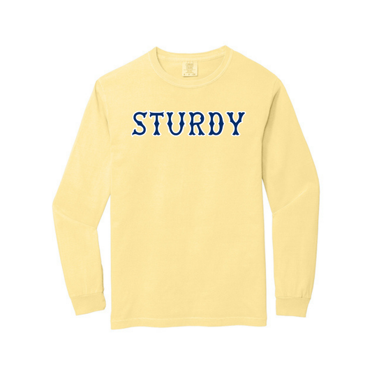 STURDY NAVY SOX LETTERS LONG SLEEVE