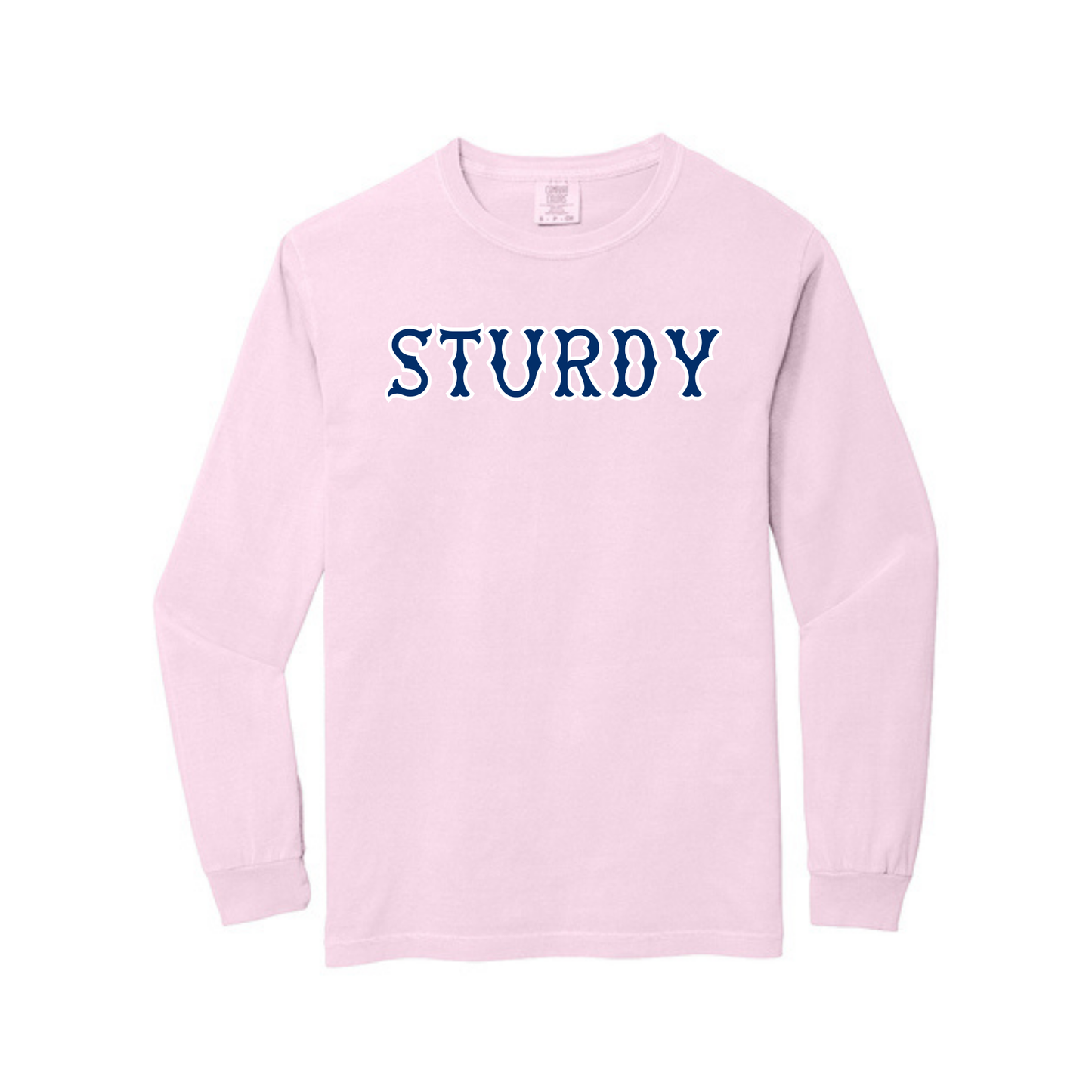 STURDY NAVY SOX LETTERS LONG SLEEVE