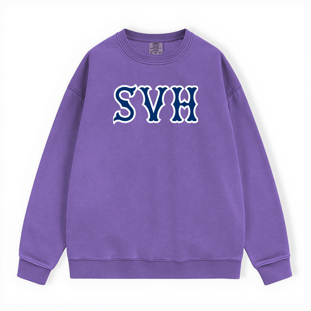 SVH NAVY SOX LETTERS CREWNECK