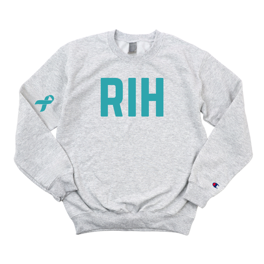 RIH OVARIAN CANCER AWARENESS CHAMPION CREWNECK