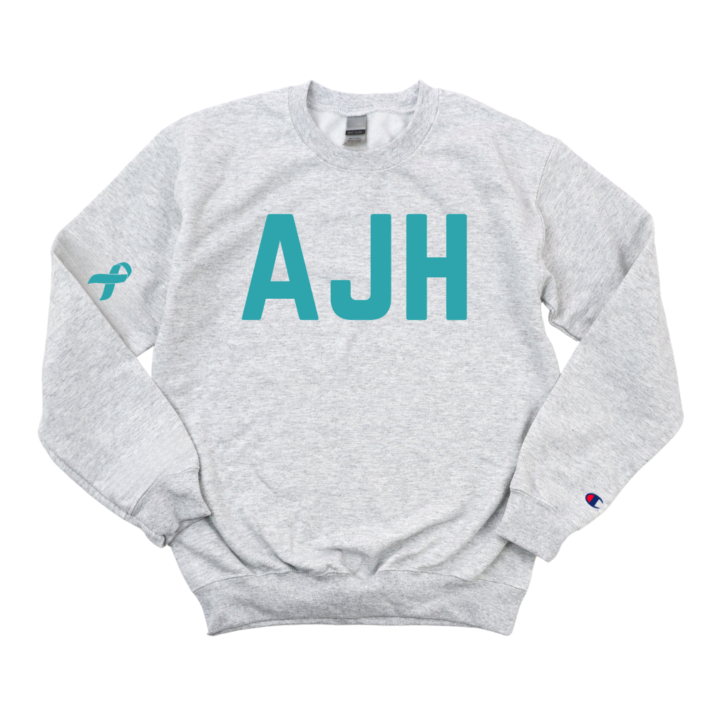 AJH OVARIAN CANCER AWARENESS CHAMPION CREWNECK