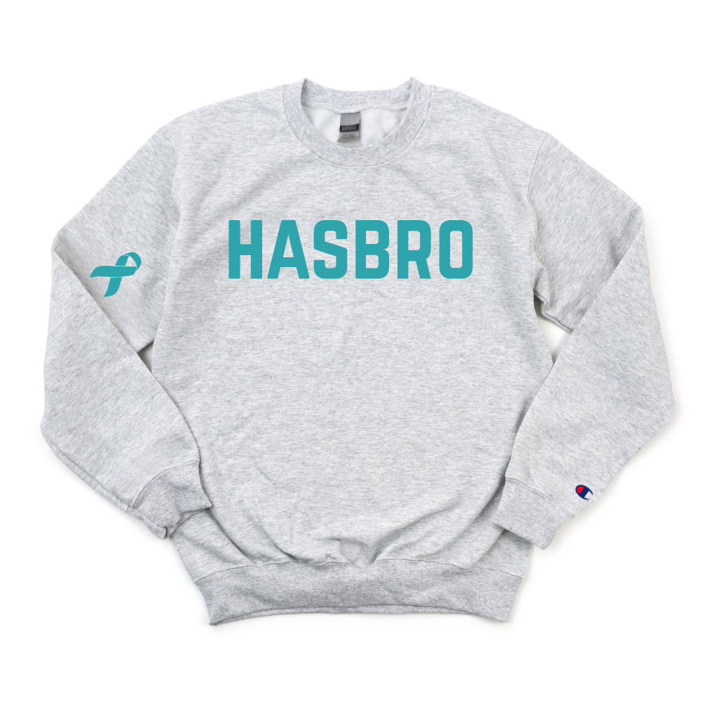 HASBRO OVARIAN CANCER AWARENESS CHAMPION CREWNECK