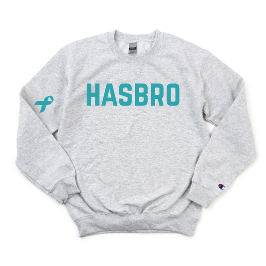 HASBRO OVARIAN CANCER AWARENESS CHAMPION CREWNECK