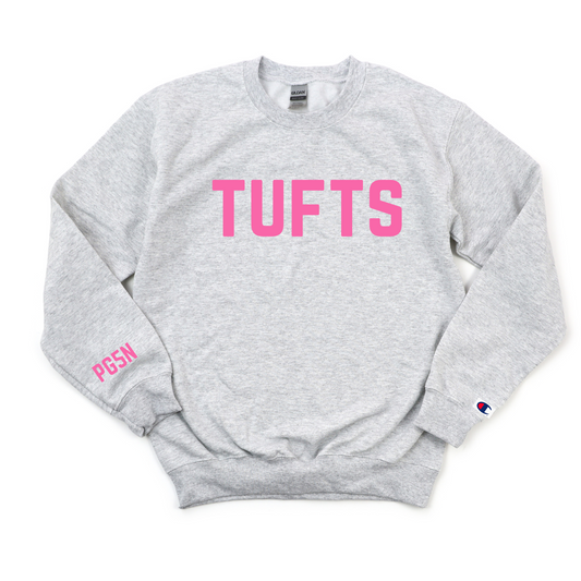 TUFTS PINK  PG5N CHAMPION CREWNECK