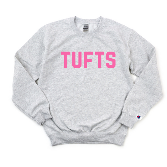 TUFTS PINK BREAST CANCER AWARENESS CHAMPION CREWNECK