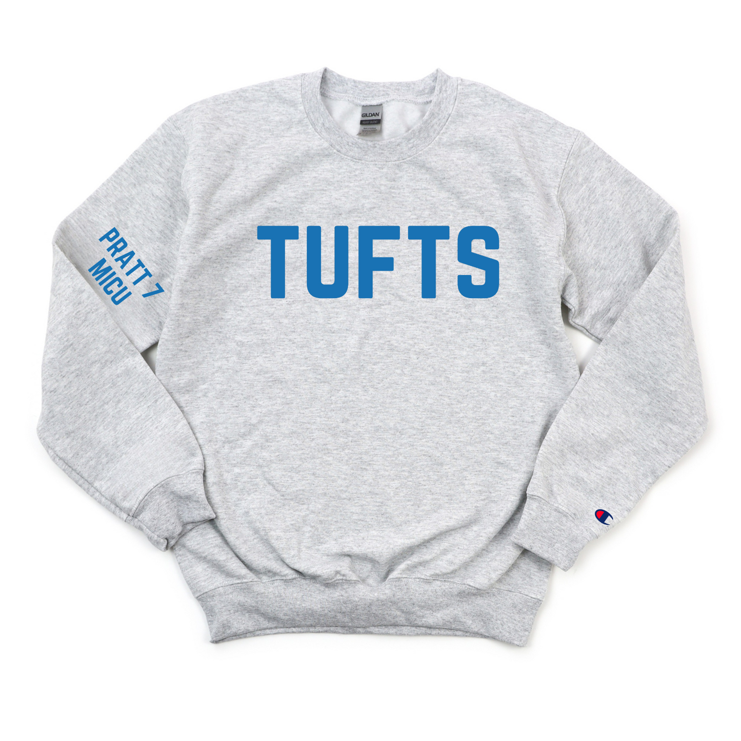 TUFTS ROYAL BLUE PRATT 7 MICU CHAMPION CREWNECK