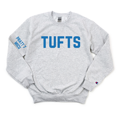 TUFTS ROYAL BLUE PRATT 7 MICU CHAMPION CREWNECK