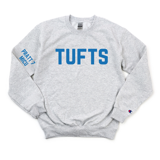TUFTS ROYAL BLUE PRATT 7 MICU CHAMPION CREWNECK