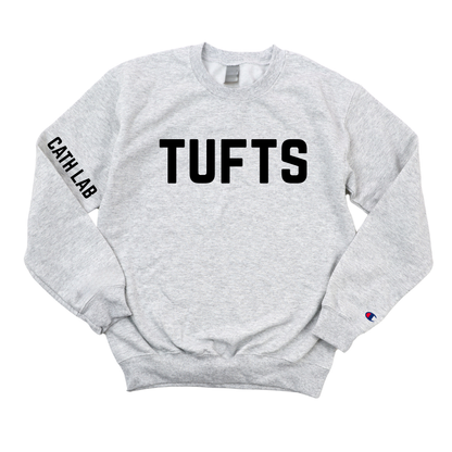 BLACK TUFTS CATH LAB CHAMPION CREWNECK