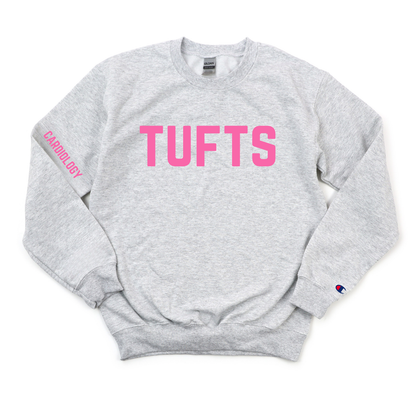 PINK TUFTS CARDIOLOGY CHAMPION CREWNECK