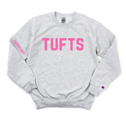 PINK TUFTS CARDIOLOGY CHAMPION CREWNECK