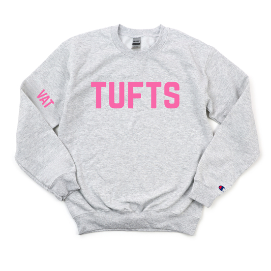 PINK TUFTS VAT CHAMPION CREWNECK