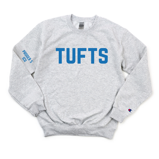 TUFTS ROYAL BLUE PROGER 5 ICU CHAMPION CREWNECK