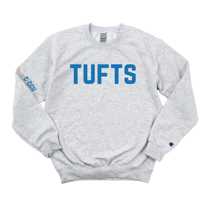 ROYAL BLUE TUFTS C-CCU CHAMPION CREWNECK CLEARANCE
